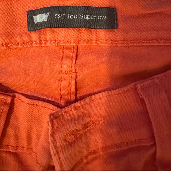 Levi's Bright Orange Straight Jeans - Picture 3 of 4